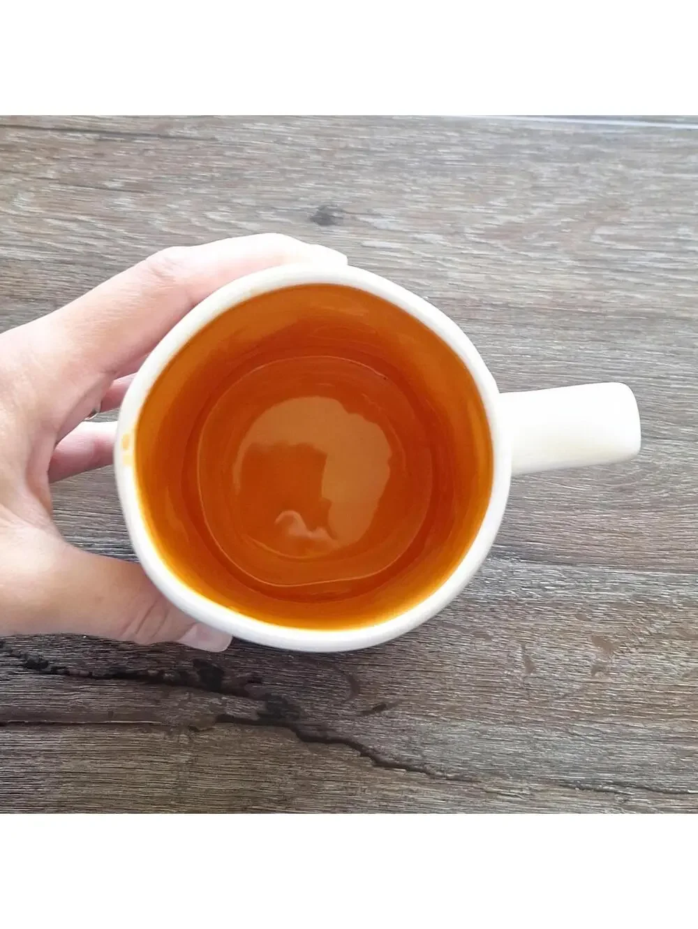 Rae Dunn White And Orange Play Mug